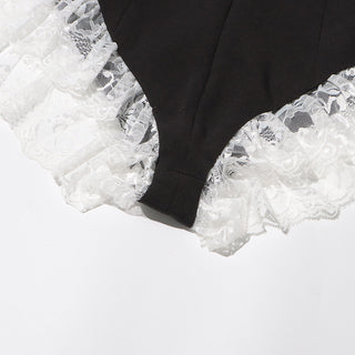 Long Sleeve V-Neck Slim Fit Lace Bodysuit