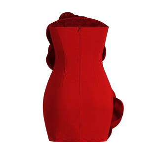 Iris Strapless Flower Mini Dress