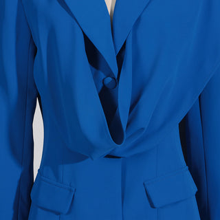 Trendy Shawl-Spliced Long Sleeve Suit Jacket