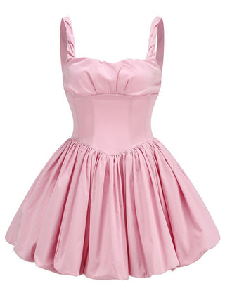 Sweet Pleat Sleeveless Mini Dress