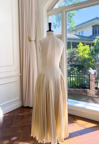 Apricot Dream Sleeveless Midi Dress