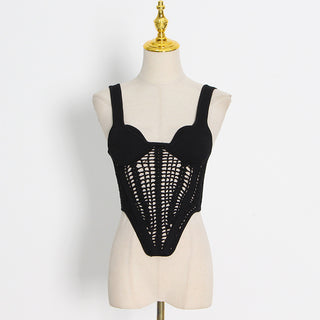 Jolene Sleeveless Knitted Corset Top