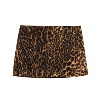 Leopard Print Mini Skirt