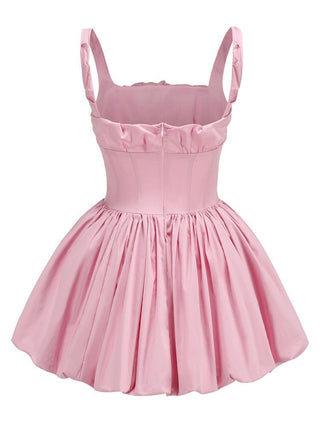 Sweet Pleat Sleeveless Mini Dress