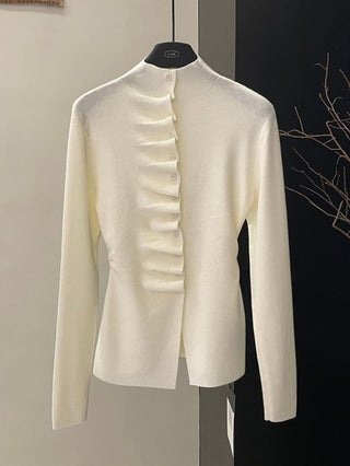 Slim-Fit Buttoned Knitted Cardigan