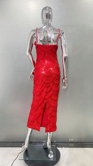 Mermaid Pearl Sleeveless Long Dress