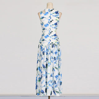 Diamond Whisper Sleeveless Long Dress