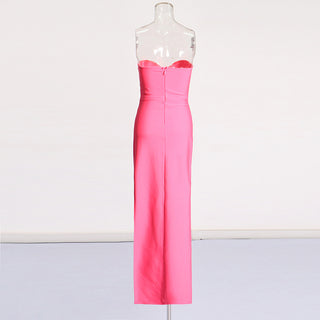 Strapless Diamond Bandage Long Dress