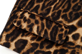 Chic Leopard Print Tailored Blazer