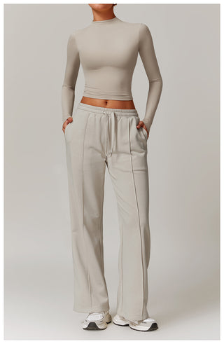 High Waist Straight Sports Pants