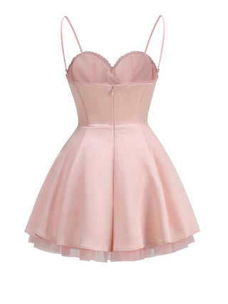 Posh Sleeveless Suspender Mini Dress