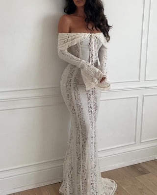 Mermade Dream Off shoulder Long Dress