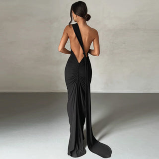 Brenna Off-Shoulder Backless Long Dress