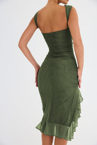 Robin Backless Rushes Midi dress
