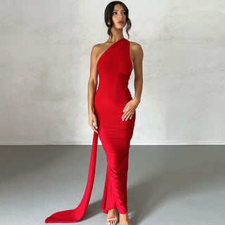 Brenna Off-Shoulder Backless Long Dress
