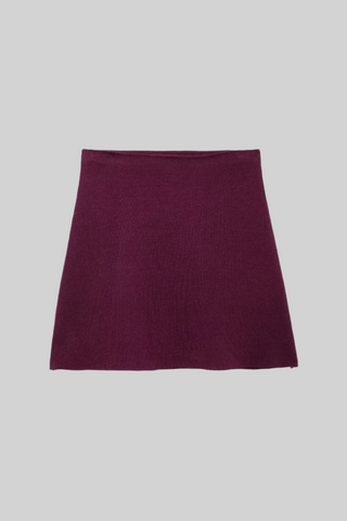 Brushed Knit Mini Skirt