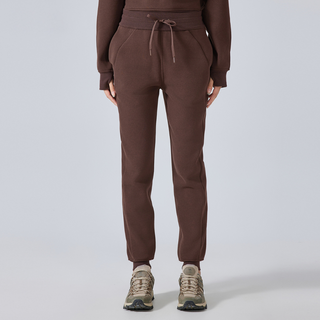 High-Waist Casual Sweatpants with Fleece Lining