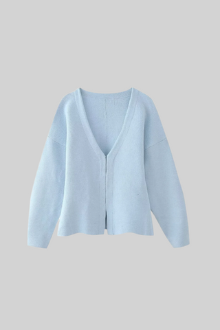 Brushed Knit Loose Sleeve Knitted Jacket