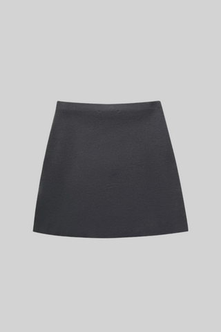 Brushed Knit Mini Skirt