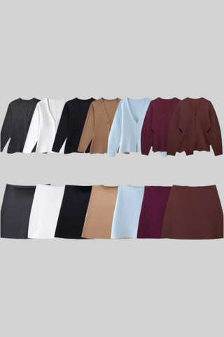 Brushed Knit Mini Skirt