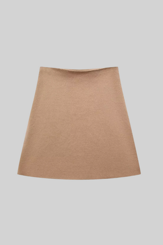 Brushed Knit Mini Skirt