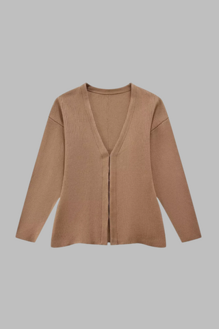 Brushed Knit Loose Sleeve Knitted Jacket