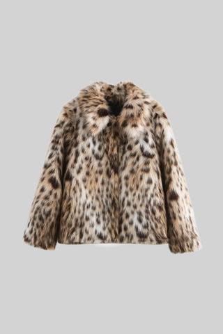Premium Faux Leopard Fur Jacket