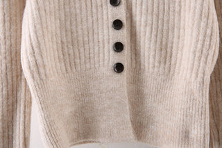 3-Piece Knitted Set - V-Neck Sweater, Cardigan, and Wide-Leg Pants