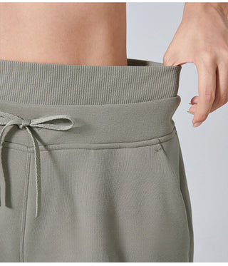 High-Waist Loose Casual Fleece Sweatpants
