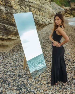 Bloomed Elegance Sleeveless Flower Long Dress