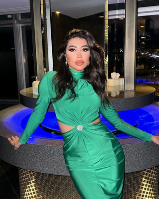 Elegance Backless Satin Long Dress