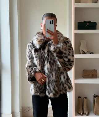 Premium Faux Leopard Fur Jacket