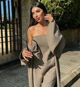 Comfy Strapless High Waist Set