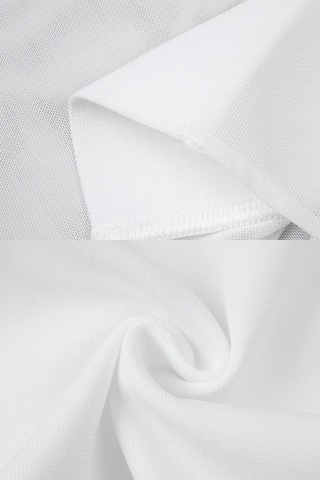 Strapless Mesh-Bandage long dress