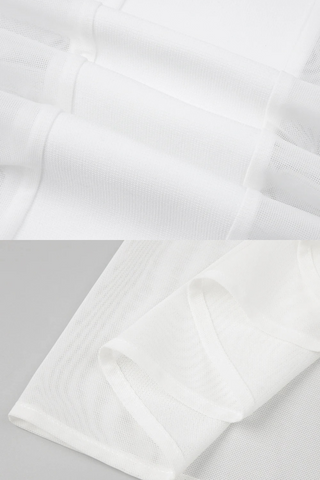 Strapless Mesh-Bandage long dress