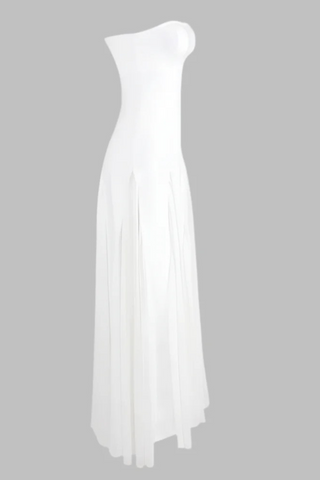 Strapless Mesh-Bandage long dress
