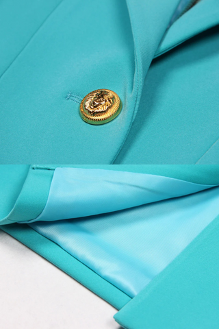 Classic Long Sleeve Blazer Dress – Fitted Crepe with Sharp Lapels