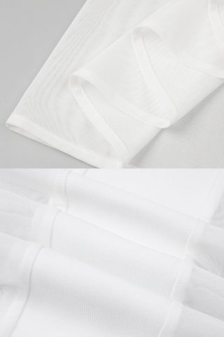 Strapless Mesh-Bandage long dress