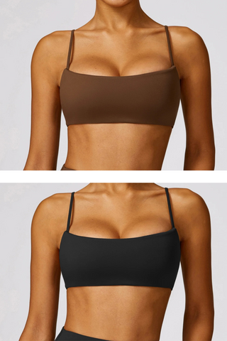 Strappy Square Neck Sports Bra