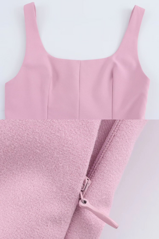 Sleeveless Pleated Mini Dress with Matching Shorts