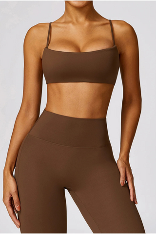 Strappy Square Neck Sports Bra