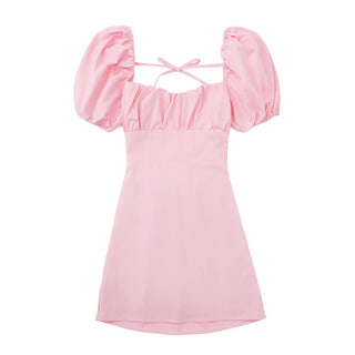 Sezra Linen Backless Mini Dress